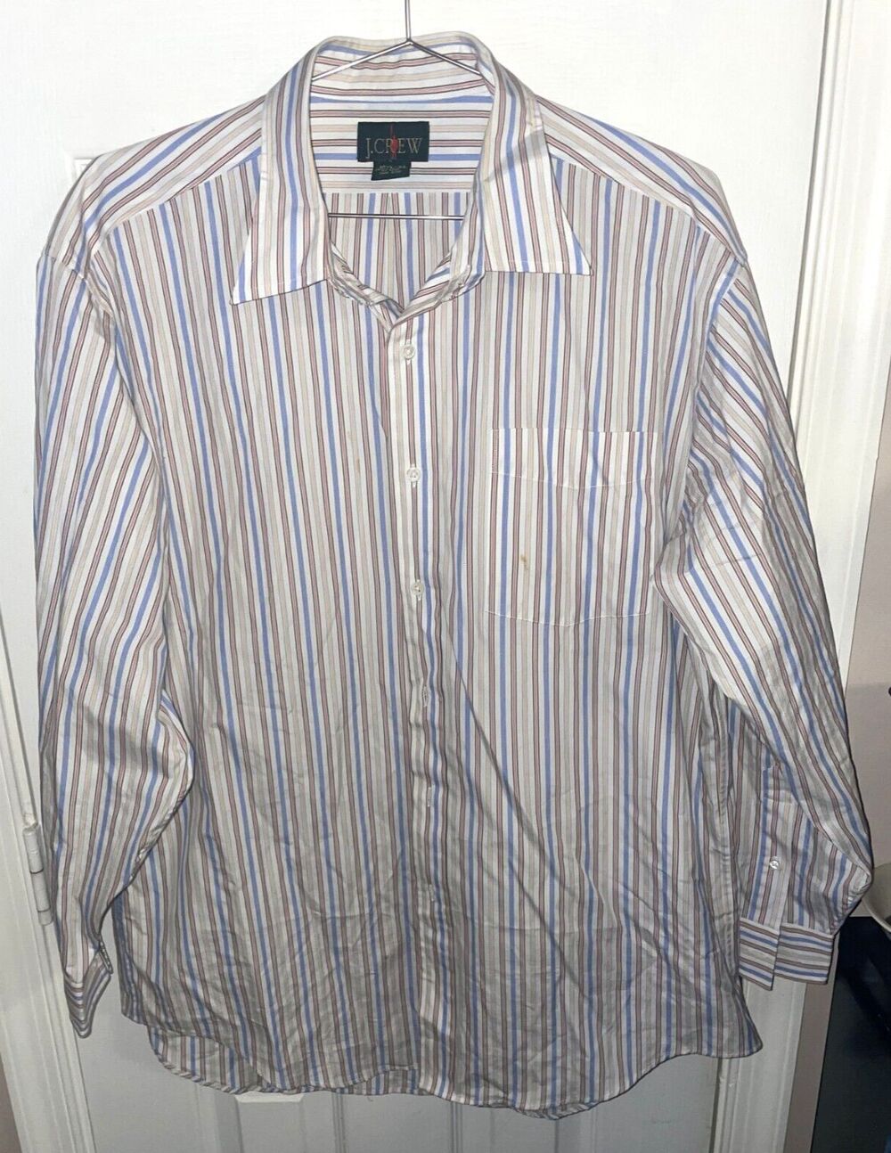 J. Crew Dress Shirt (Men’s size 16 ½ -36) • Vintage Green Label • Striped • euc